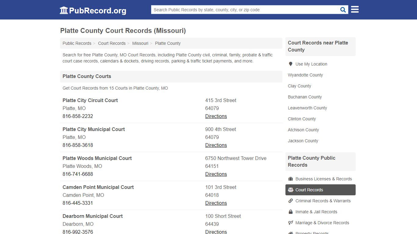 Free Platte County Court Records (Missouri Court Records)